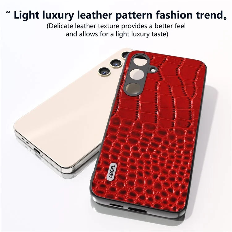 ABEEL For Samsung Galaxy S24 Crocodile Texture Phone Case Camera Protection Cover