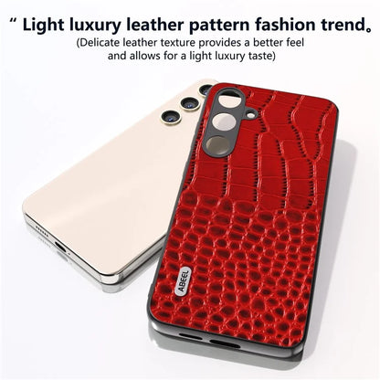 ABEEL For Samsung Galaxy S24 Crocodile Texture Phone Case Camera Protection Cover