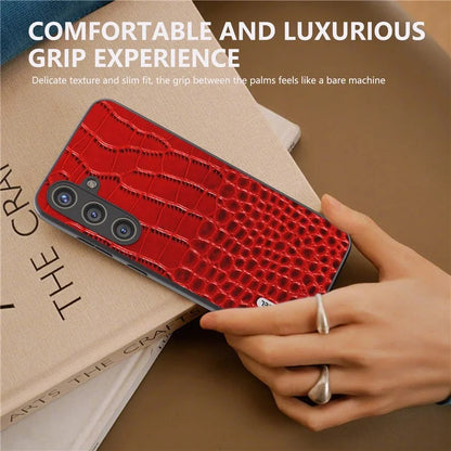 ABEEL For Samsung Galaxy S24 Crocodile Texture Phone Case Camera Protection Cover