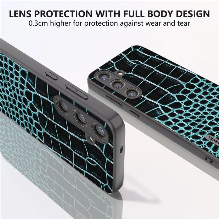 ABEEL For Samsung Galaxy S24 Crocodile Texture Phone Case Camera Protection Cover