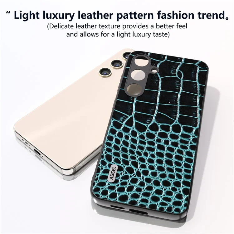 ABEEL For Samsung Galaxy S24 Crocodile Texture Phone Case Camera Protection Cover