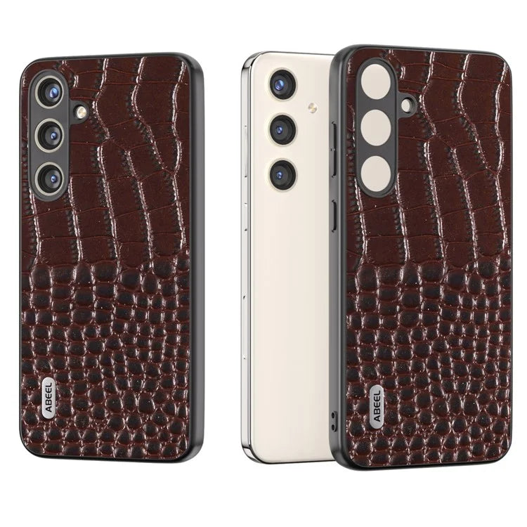 ABEEL For Samsung Galaxy S24 Crocodile Texture Phone Case Camera Protection Cover