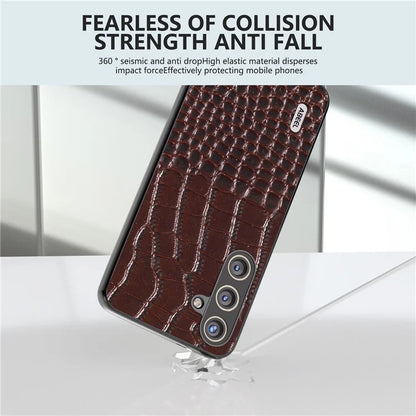 ABEEL For Samsung Galaxy S24 Crocodile Texture Phone Case Camera Protection Cover