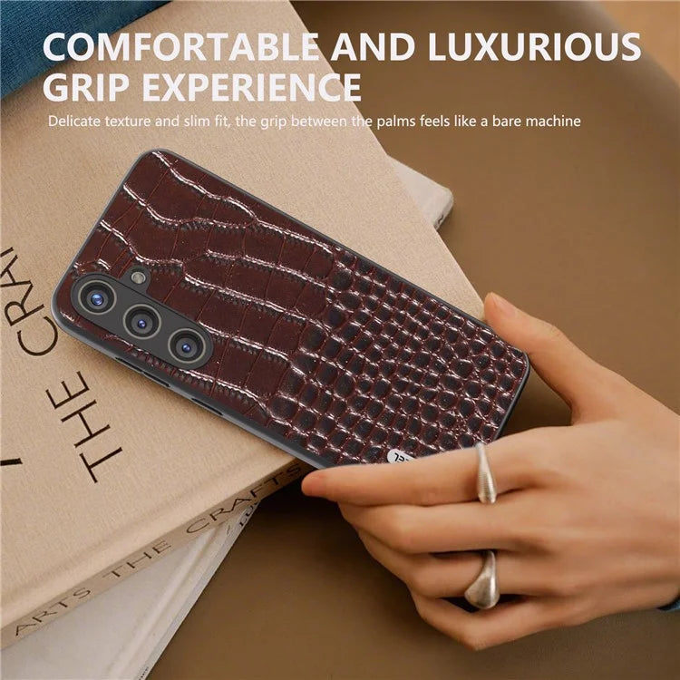 ABEEL For Samsung Galaxy S24 Crocodile Texture Phone Case Camera Protection Cover