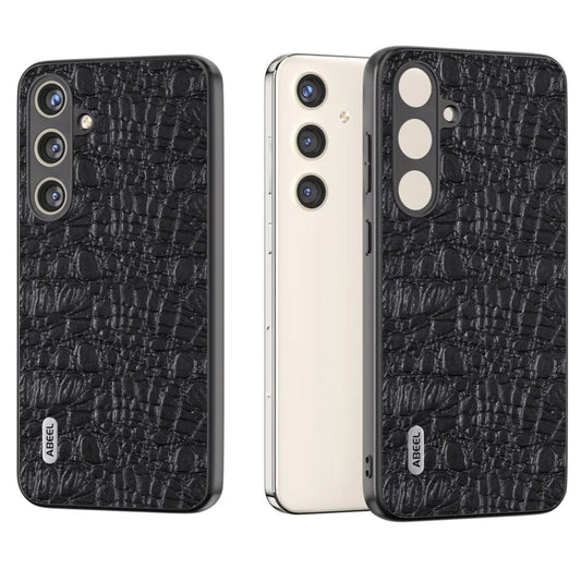 ABEEL For Samsung Galaxy S24 Slim Cover Genuine Cow Leather Back Case with Non-Slip Texture