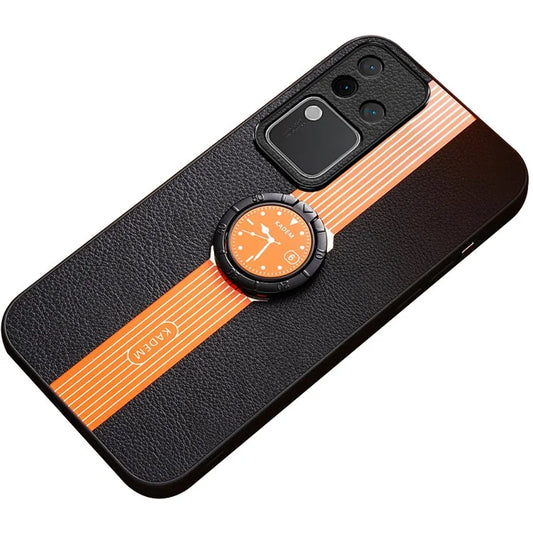KADEM For vivo S18 Pro 5G Ring Kickstand Cover Watch Pattern Cell Phone Case