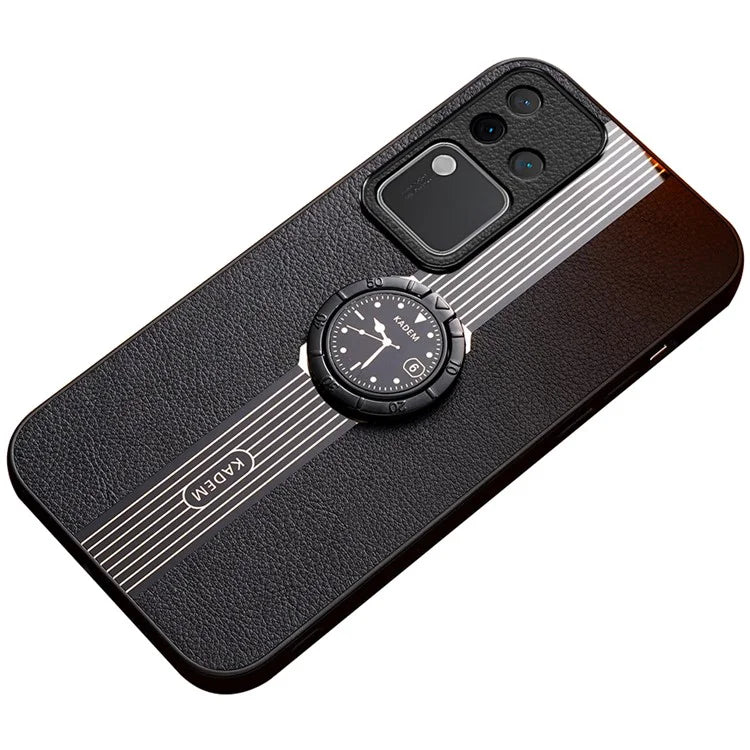 KADEM For vivo S18 Pro 5G Ring Kickstand Cover Watch Pattern Cell Phone Case