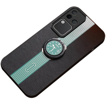 KADEM For vivo S18 Pro 5G Ring Kickstand Cover Watch Pattern Cell Phone Case