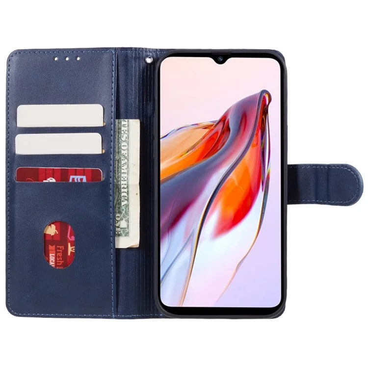 Leather Phone Shell for Xiaomi 14 Case Magnetic Clasp Calf Texture Wallet Stand Phone Cover