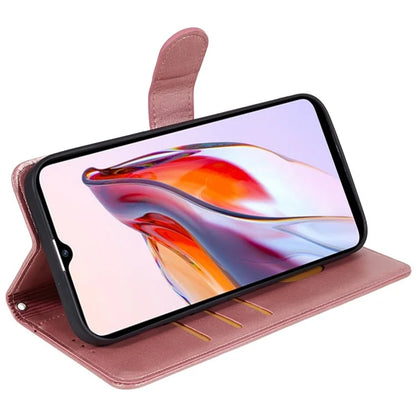 Leather Phone Shell for Xiaomi 14 Case Magnetic Clasp Calf Texture Wallet Stand Phone Cover