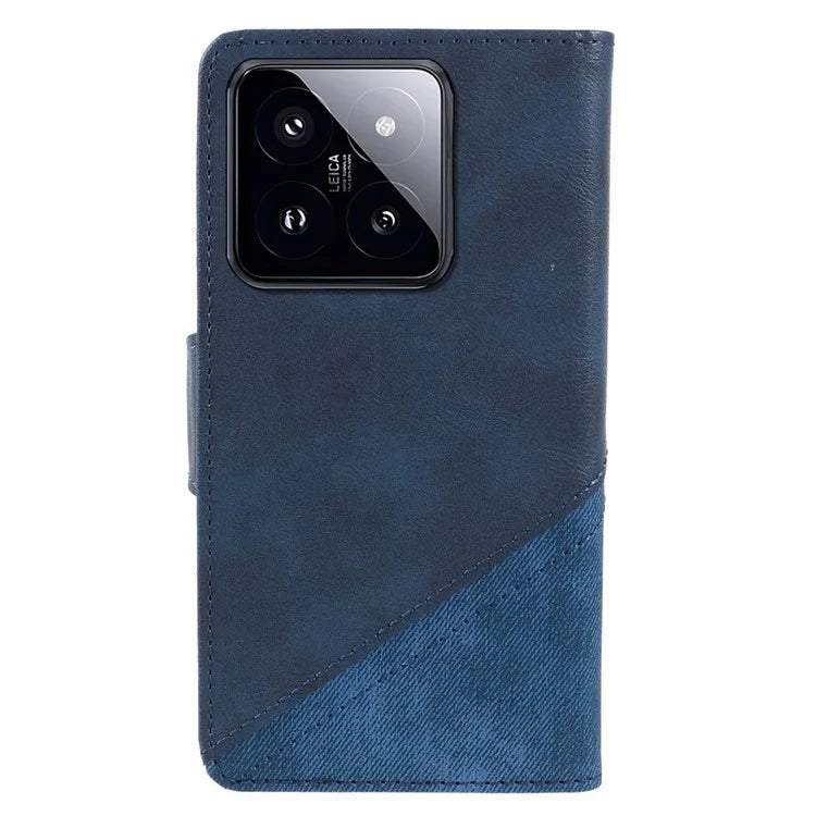 For Xiaomi 14 Pro Magnetic Case Splicing PU Leather+TPU Smart Phone Wallet Cover