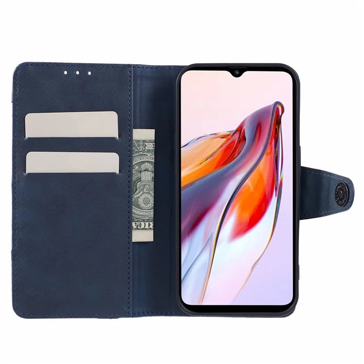 For Xiaomi 14 Magnetic Phone Case Splicing PU Leather Crazy Horse Texture Stand Cover