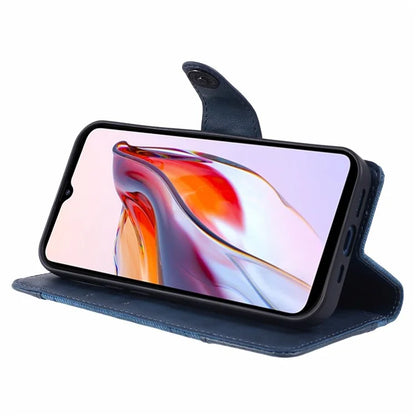 For Xiaomi 14 Magnetic Phone Case Splicing PU Leather Crazy Horse Texture Stand Cover