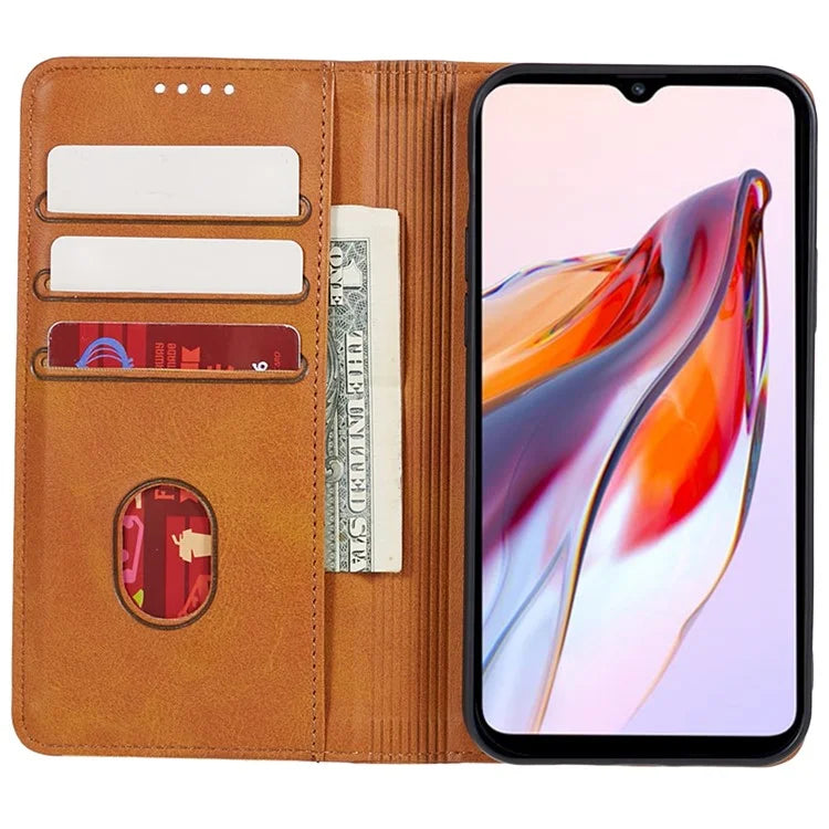 For Xiaomi 14 Pro Case Leather Calf Texture Phone Guard Cover with Super Magnet Closure