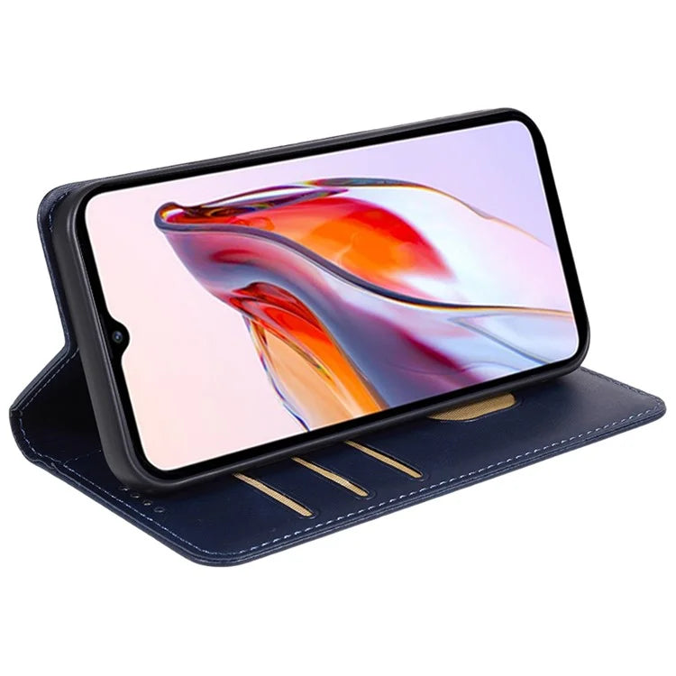 For Xiaomi 14 Pro Case Leather Calf Texture Phone Guard Cover with Super Magnet Closure