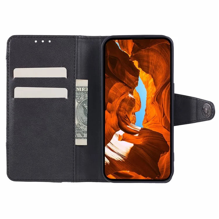 For Google Pixel 8 Case Splicing PU Leather Drop-proof Card Slots Phone Guard Cover