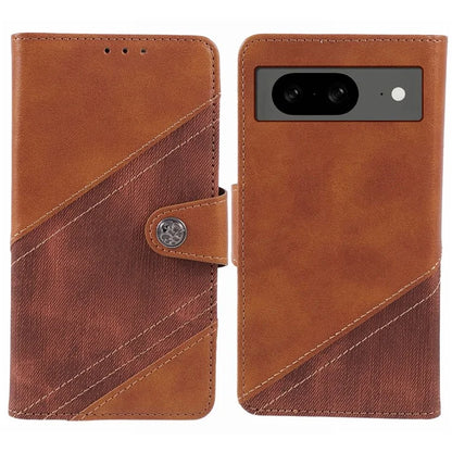 For Google Pixel 8 Case Splicing PU Leather Drop-proof Card Slots Phone Guard Cover