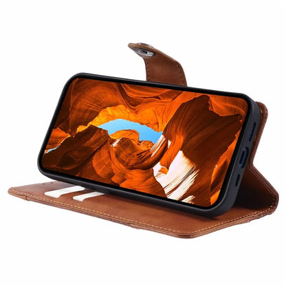 For Google Pixel 8 Case Splicing PU Leather Drop-proof Card Slots Phone Guard Cover