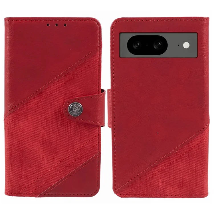 For Google Pixel 8 Case Splicing PU Leather Drop-proof Card Slots Phone Guard Cover