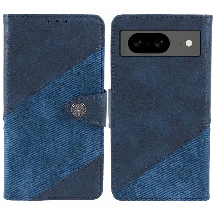 For Google Pixel 8 Case Splicing PU Leather Drop-proof Card Slots Phone Guard Cover