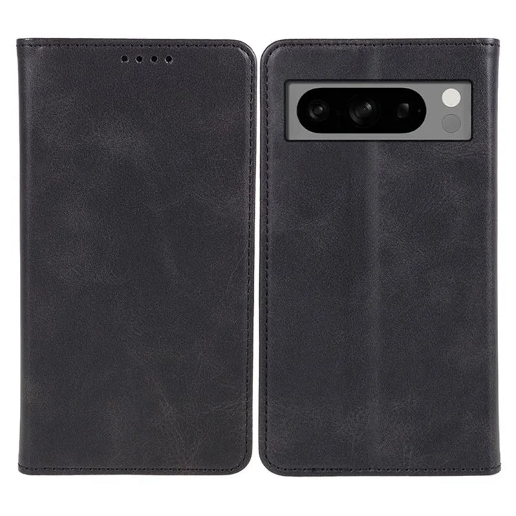 PU Leather Case for Google Pixel 8 Pro Shell Magnetic Calf Texture Phone Wallet Cover