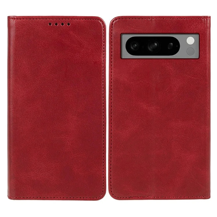 PU Leather Case for Google Pixel 8 Pro Shell Magnetic Calf Texture Phone Wallet Cover