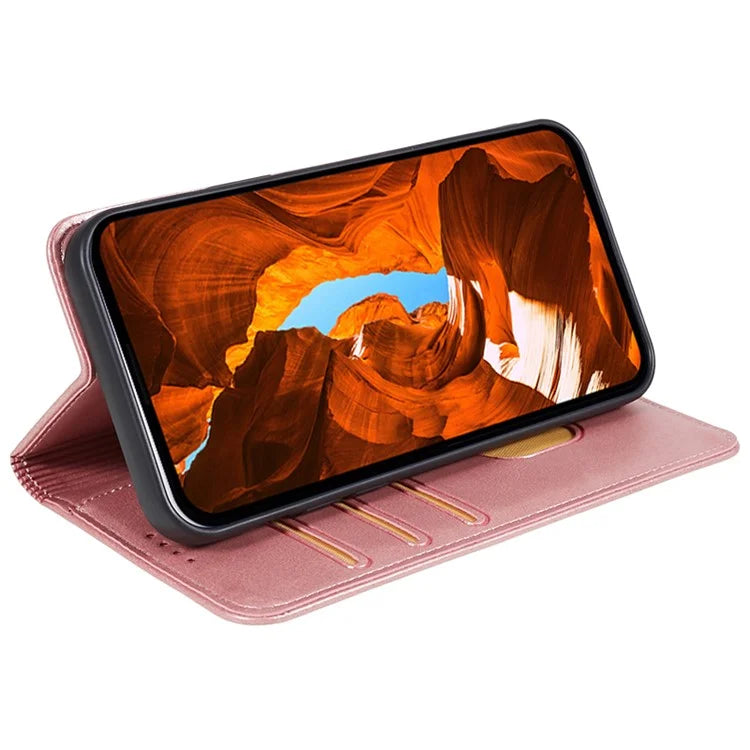 PU Leather Case for Google Pixel 8 Pro Shell Magnetic Calf Texture Phone Wallet Cover