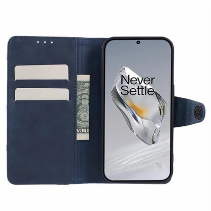 Leather Phone Case for OnePlus 12 5G Cover Splicing Design Crazy Horse Texture Wallet Shell