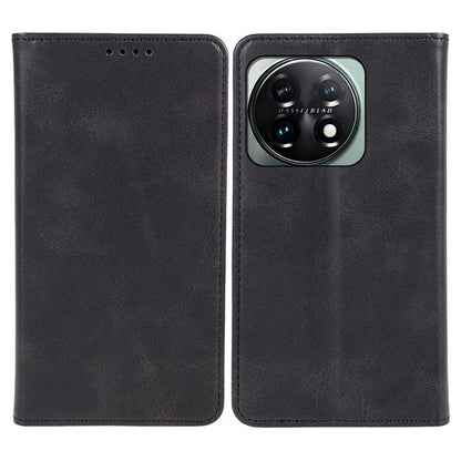 For OnePlus 11 5G Cell Phone Case Magnetic Calf Texture PU Leather+TPU Shell
