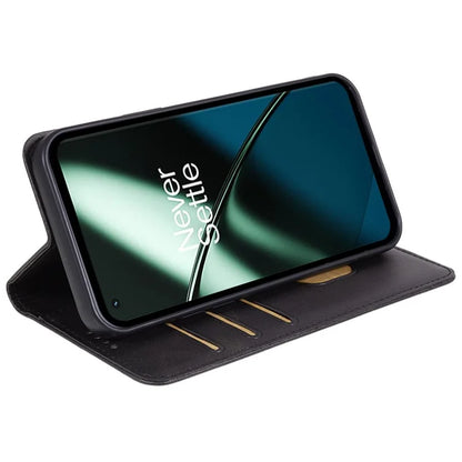 For OnePlus 11 5G Cell Phone Case Magnetic Calf Texture PU Leather+TPU Shell