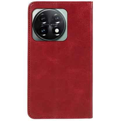 For OnePlus 11 5G Cell Phone Case Magnetic Calf Texture PU Leather+TPU Shell