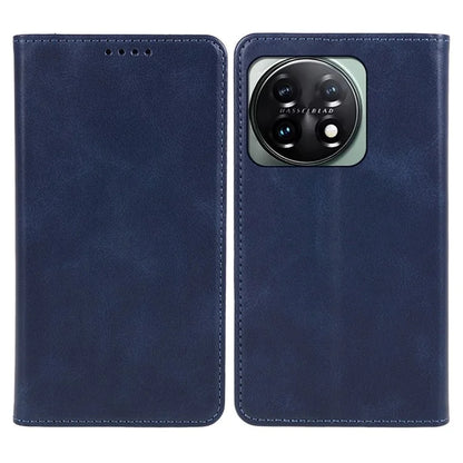 For OnePlus 11 5G Cell Phone Case Magnetic Calf Texture PU Leather+TPU Shell