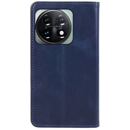 For OnePlus 11 5G Cell Phone Case Magnetic Calf Texture PU Leather+TPU Shell
