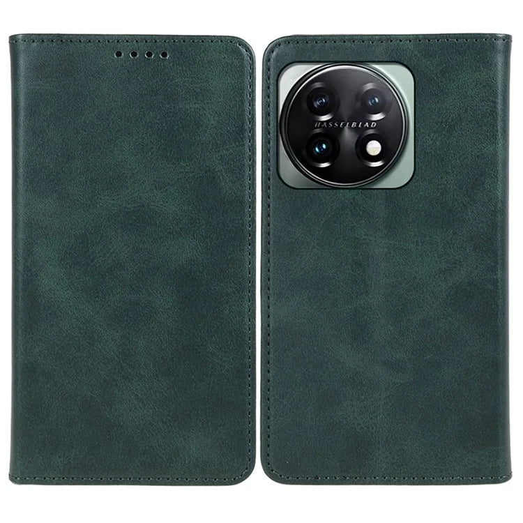 For OnePlus 11 5G Cell Phone Case Magnetic Calf Texture PU Leather+TPU Shell