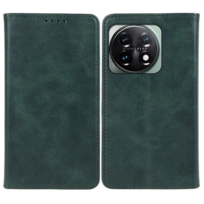 For OnePlus 11 5G Cell Phone Case Magnetic Calf Texture PU Leather+TPU Shell