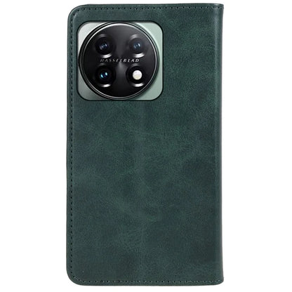 For OnePlus 11 5G Cell Phone Case Magnetic Calf Texture PU Leather+TPU Shell