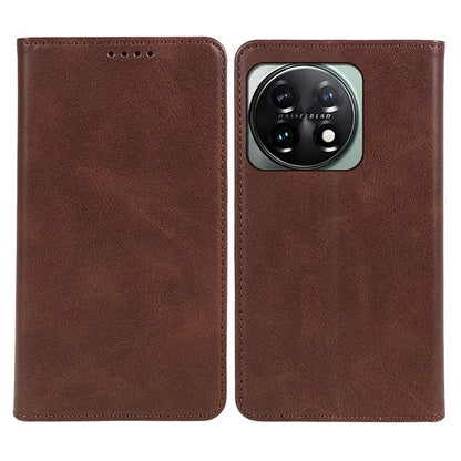 For OnePlus 11 5G Cell Phone Case Magnetic Calf Texture PU Leather+TPU Shell