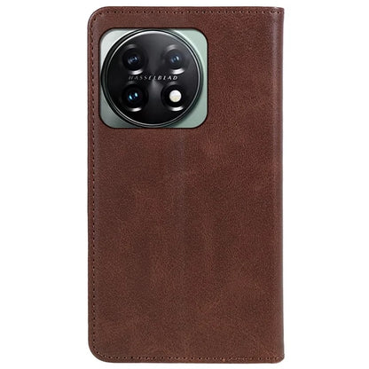 For OnePlus 11 5G Cell Phone Case Magnetic Calf Texture PU Leather+TPU Shell