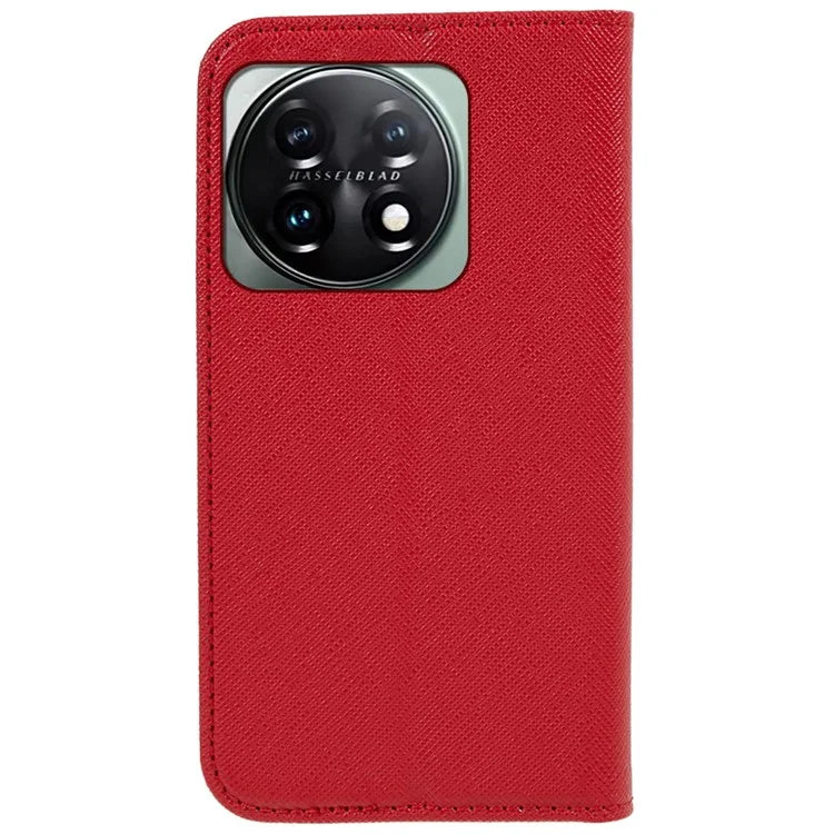 For OnePlus 11 5G Cell Phone Case Support Stand Magnetic Closing PU Leather Shockproof Shell