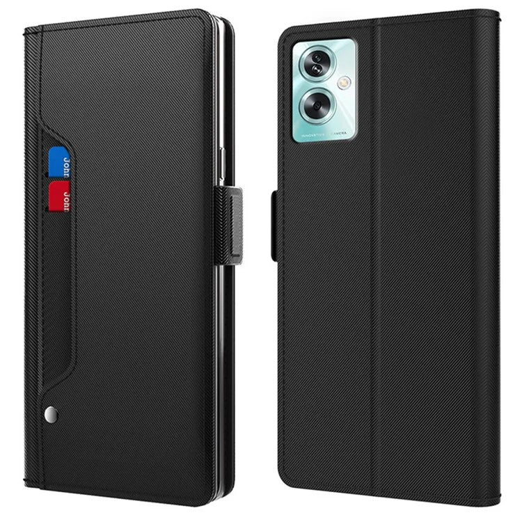 For Oppo A2 5G PU Leather Case Stand Phone Cover with Mirror