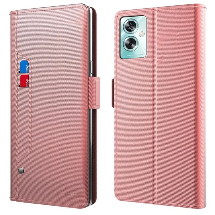 For Oppo A2 5G PU Leather Case Stand Phone Cover with Mirror