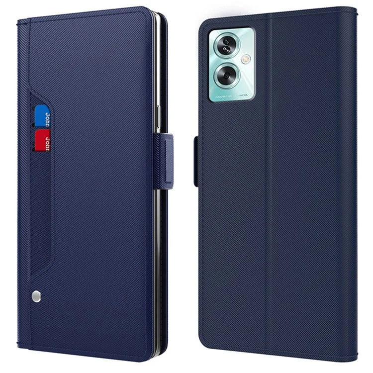 For Oppo A2 5G PU Leather Case Stand Phone Cover with Mirror
