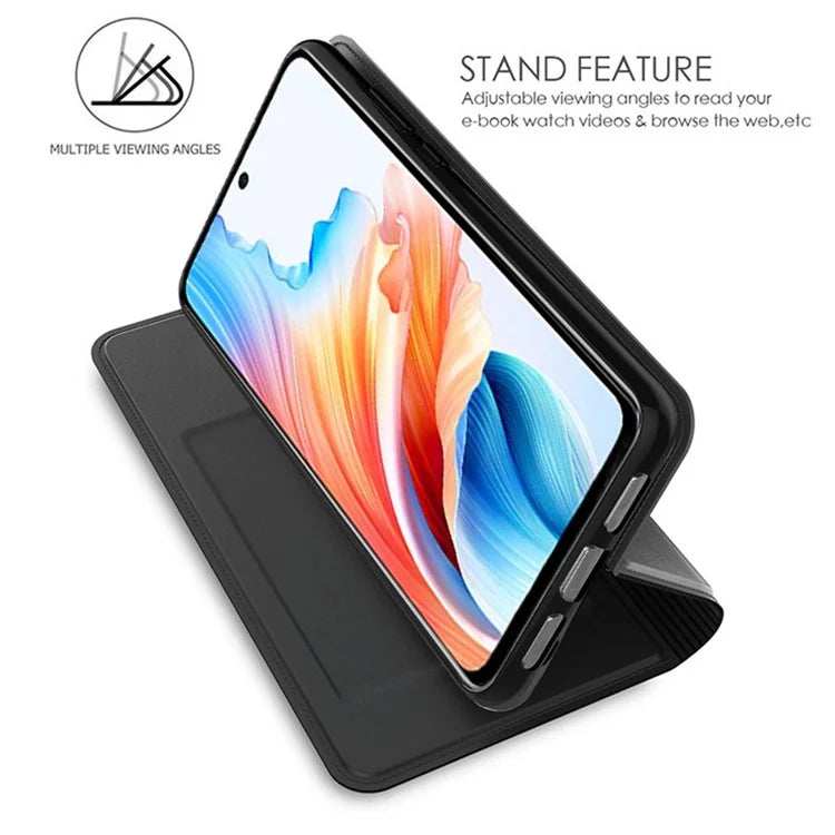 For Oppo A2 5G Stand Case Card Holder PU Leather Phone Cover