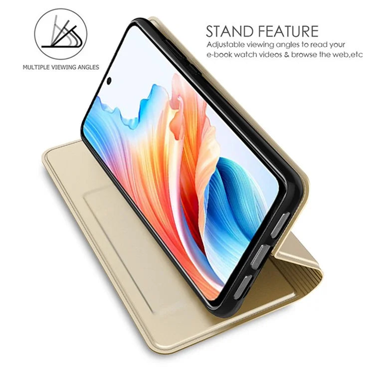 For Oppo A2 5G Stand Case Card Holder PU Leather Phone Cover