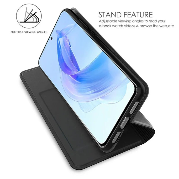 For Honor X50i+ 5G Card Holder PU Leather Case Anti-Scratch Phone Shell