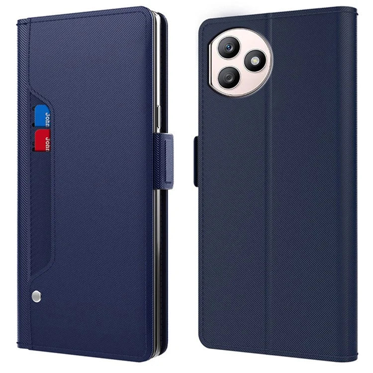 For Honor X50i+ 5G Cases Built-in Mirror PU Leather Stand Phone Shell