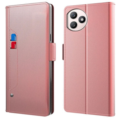 For Honor X50i+ 5G Cases Built-in Mirror PU Leather Stand Phone Shell