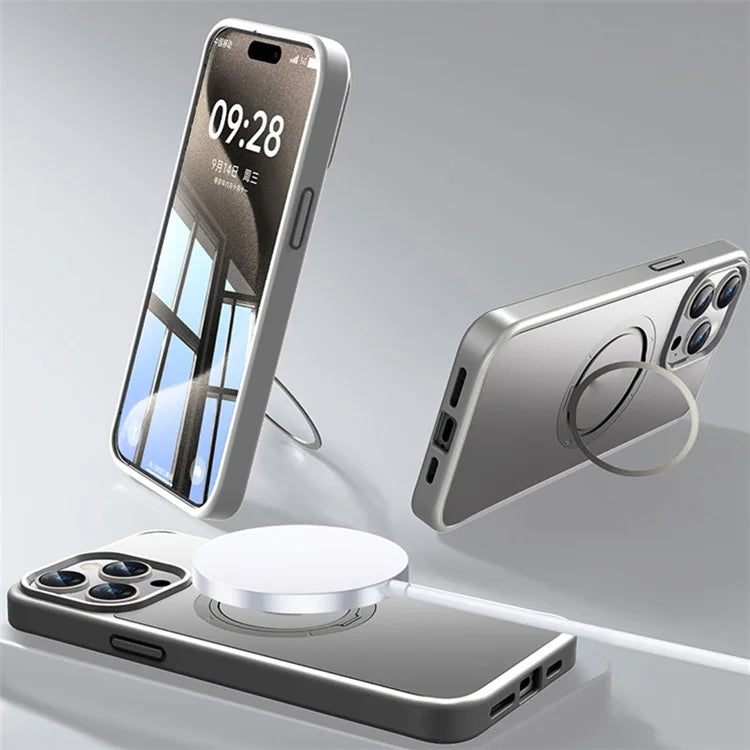 X-LEVEL For iPhone 15 Pro Max Magnetic Phone Case Ring Holder Kickstand