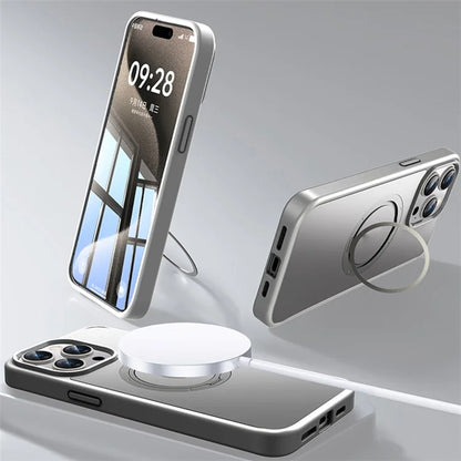 X-LEVEL For iPhone 15 Pro Max Magnetic Phone Case Ring Holder Kickstand