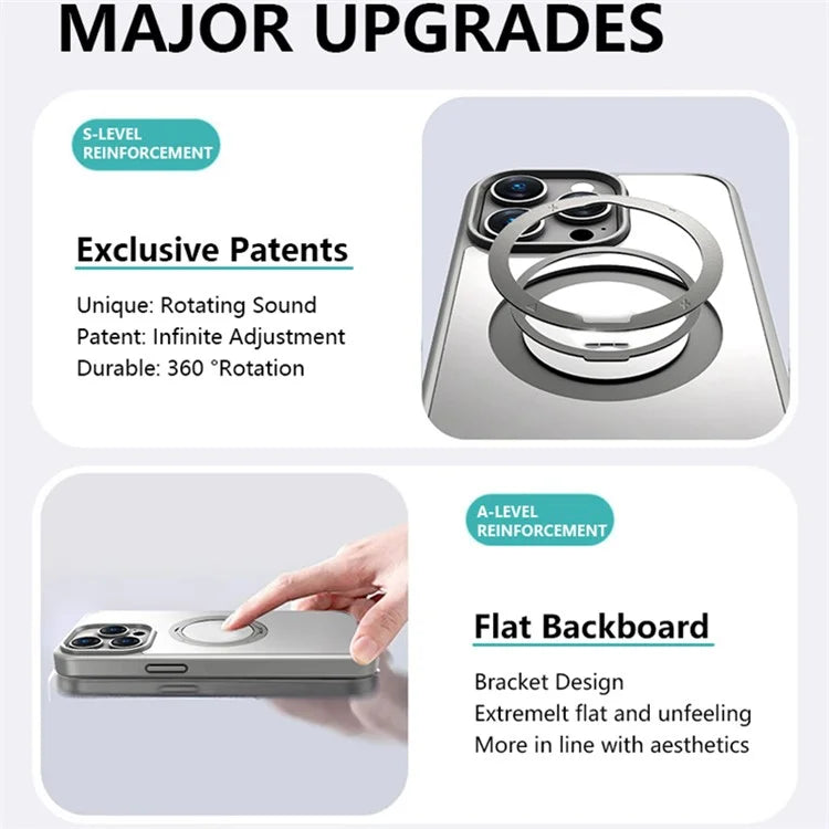 X-LEVEL For iPhone 15 Pro Max Magnetic Phone Case Ring Holder Kickstand